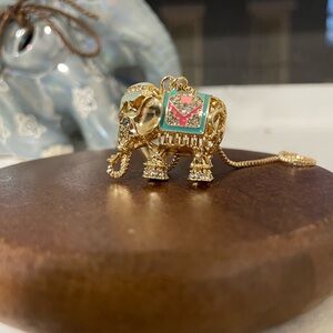 Gold Elephant Pendant Necklace